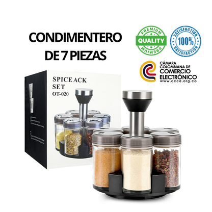 NUEVO CONDIMENTERO DE 7 PIEZAS